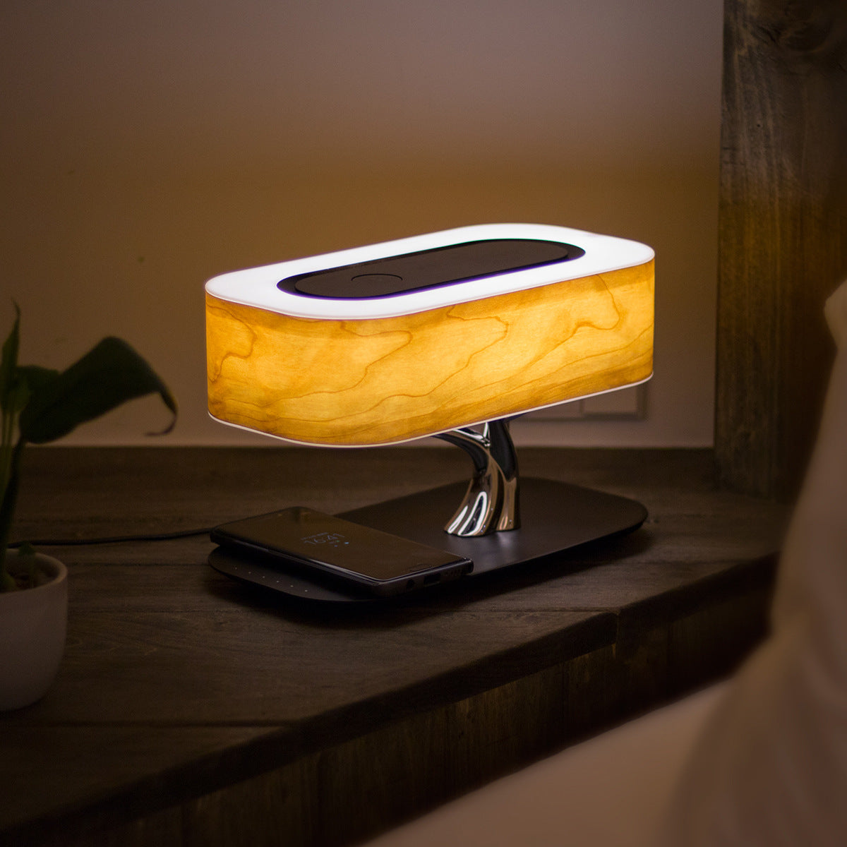 Multifunction LED Tree Lamp with Bluetooth Speaker & Wireless Charging
